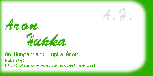 aron hupka business card